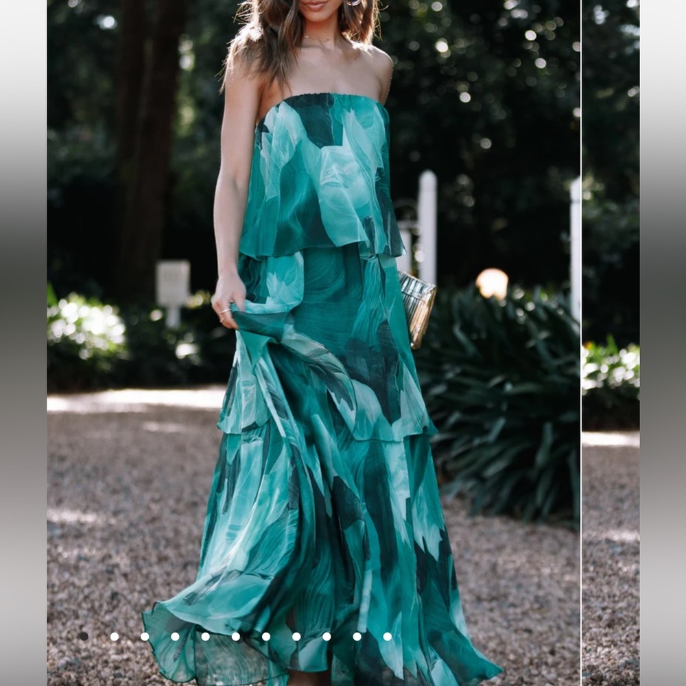 Bloom strapless maxi dress
